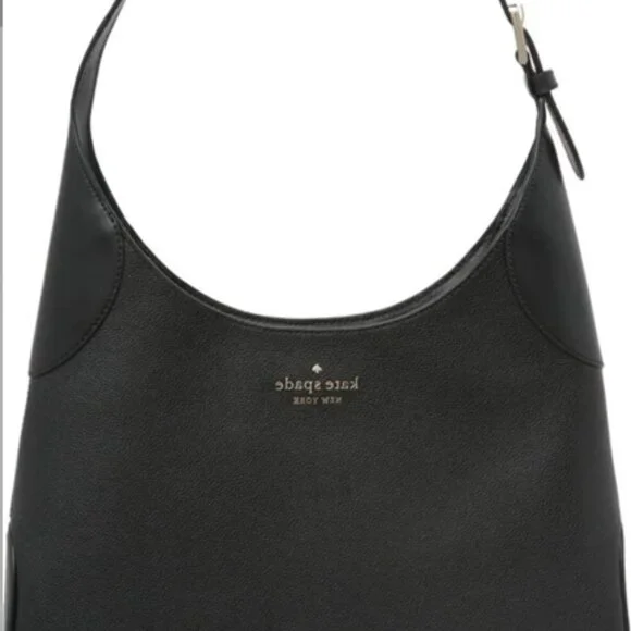 The Kate Spade Aster Black Pebbled Leather Hobo Bag - Picture 1 of 5